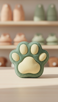 Plush dog toy with paw print