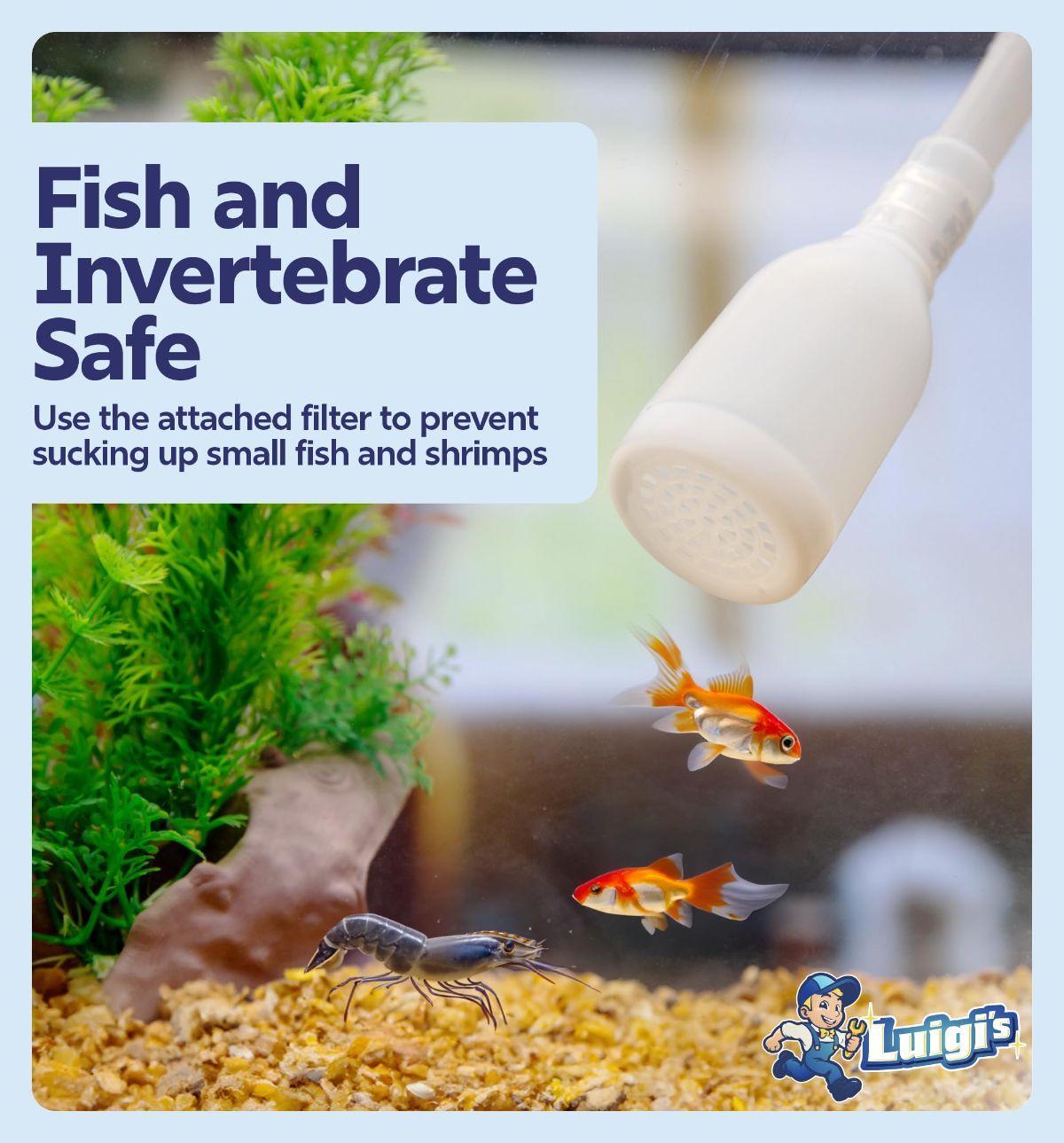 Aquarium Gravel Vacuum & Fish Tank Cleaner – Hand Siphon Hose for Water & Sand Changes, Turtle & Aquarium Cleaning Tool