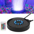 LED Aquarium Bubble Light & Air Stone Bubbler with Remote – 16 Colors & 4 Lighting Effects for Fish Tanks & Ponds