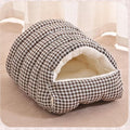 Cozy Monster Cat Cave Bed with Removable Cushion – Black, 43 x 40 x 28cm