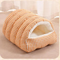 Cozy Monster Cat Cave Bed with Removable Cushion – Pink, 30 x 28 x 20cm
