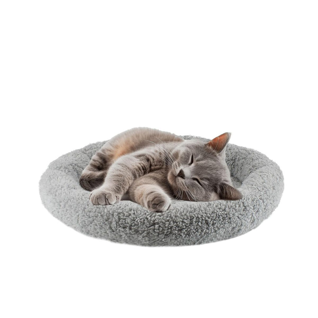 Cat Bed Plush Cat Bed Round Cat Bed Cat Furniture Cat Comfort Pet Supplies - Gray / 40cm