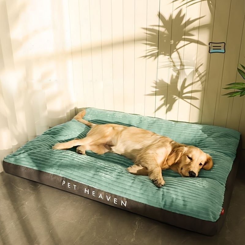 Warm Dog Bed Washable Pet Bed Non-Slip Dog Bed High Backrest Dog Bed Thick Dog - Green - Size 31.5*25.6in