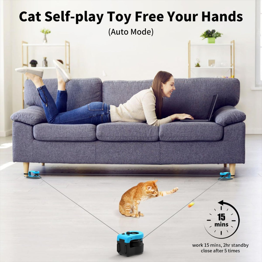 Interactive Cat Toy Automatic Cat Toy Manual Cat Toy DIY Feather Mouse Toy Cat