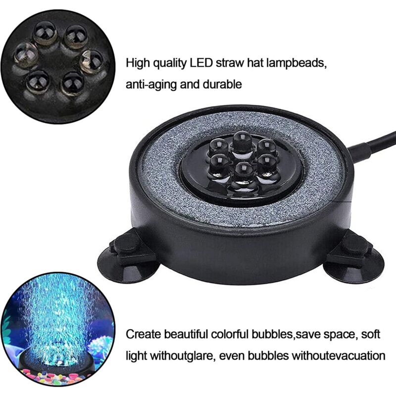 Aquarium Decoration Kit Volcano Multicolor With LED Light Air Stone For Air Pump Aquarium Accessories Aquarium
