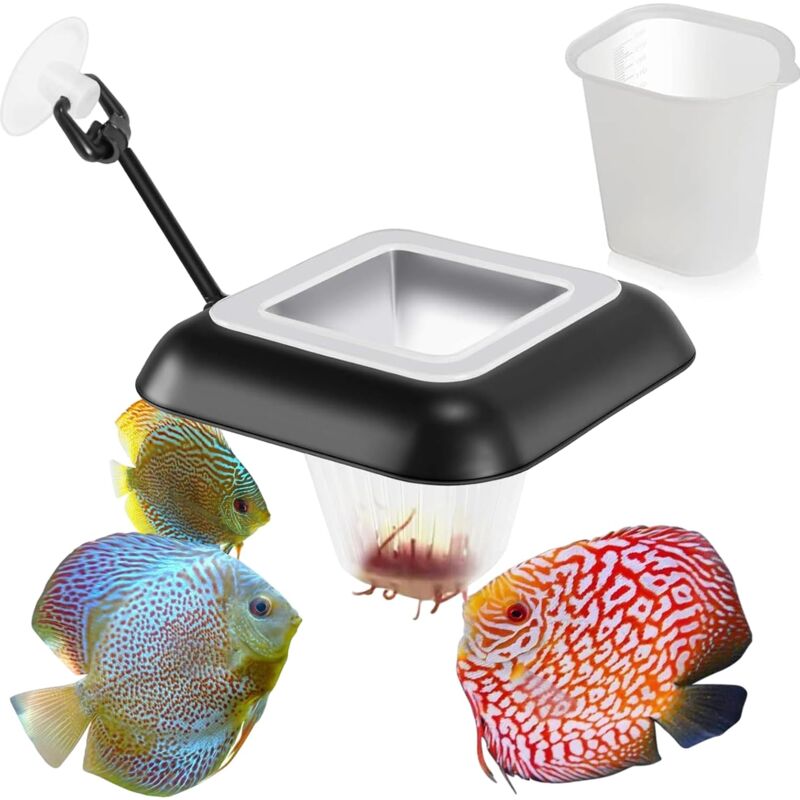 3 In 1 Aquarium Floating Ring Cone Food Dispenser Aquarium Fish Food Dispenser Aquarium Accessory For Goldfish,