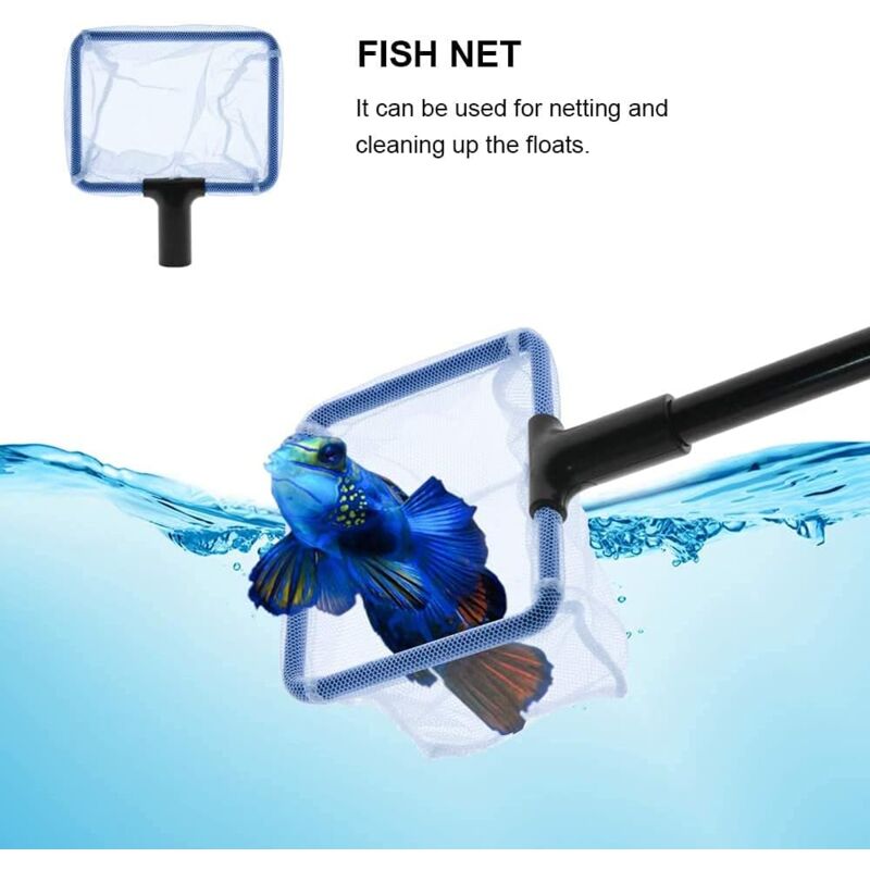 Aquarium Cleaning Kit - 5 In 1 Algae Scraper And Aquarium Gravel Cleaner - Hand Siphon Pump To Drain And Replace Your