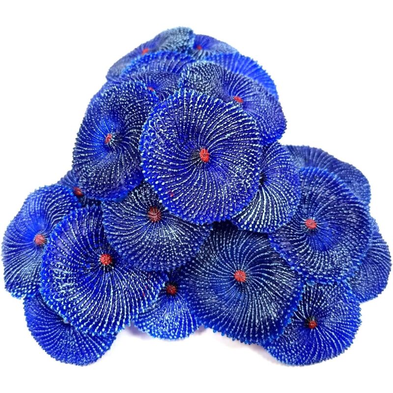 Artificial Coral, 4 Pieces, Fake Coral, Aquarium Decorations, Aquarium Corals For Aquarium Decoration (Coral Blue)