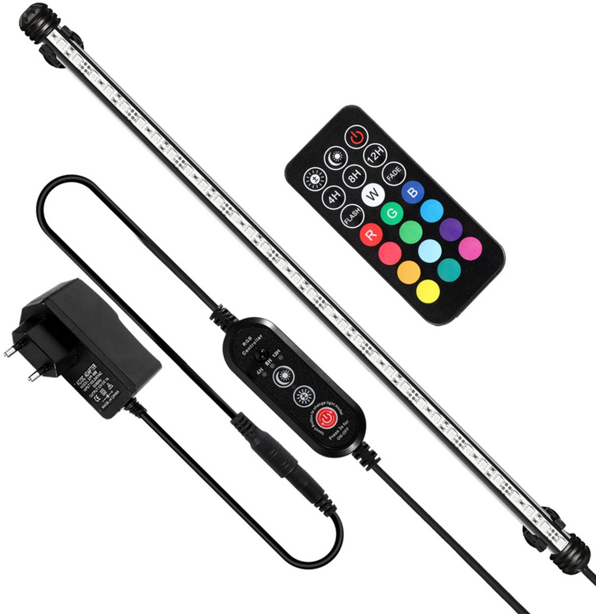 RGB Aquarium Light with Controller - Length 48.5 cm - 5.4 Watt - Aquarium Lamp - Aquarium Lamp - Aquarium Lamp - Dimmable