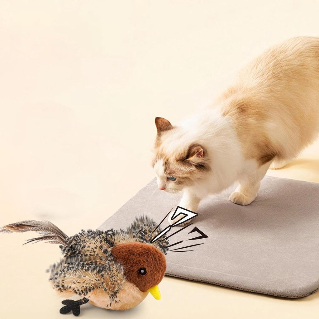 Rechargeable Flappy Bird Cat Toy with Catnip & Sound – Interactive Plush Electric Toy for Indoor Cats & Kittens