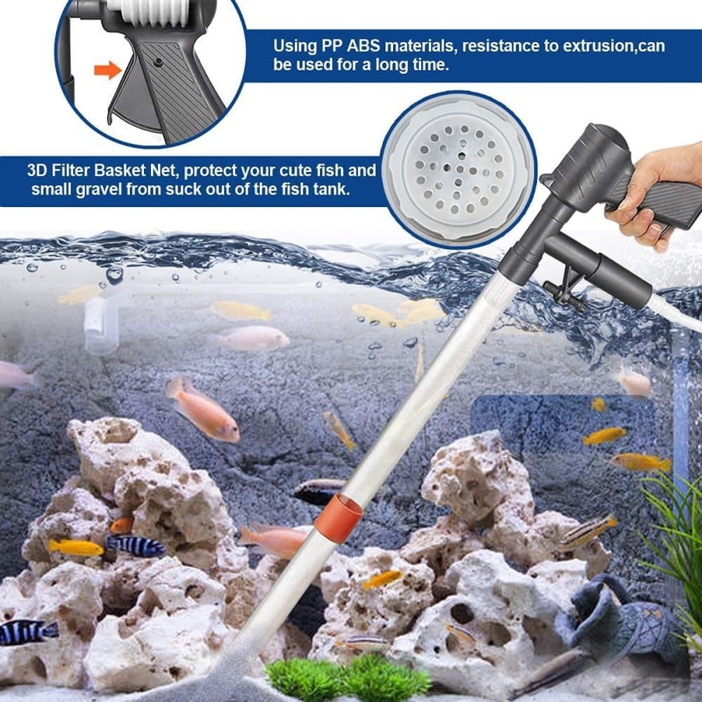 Aquarium Bottom Cleaner Set for Fish Tank, Effective Sand Cleaner, Compatible with Aquariums