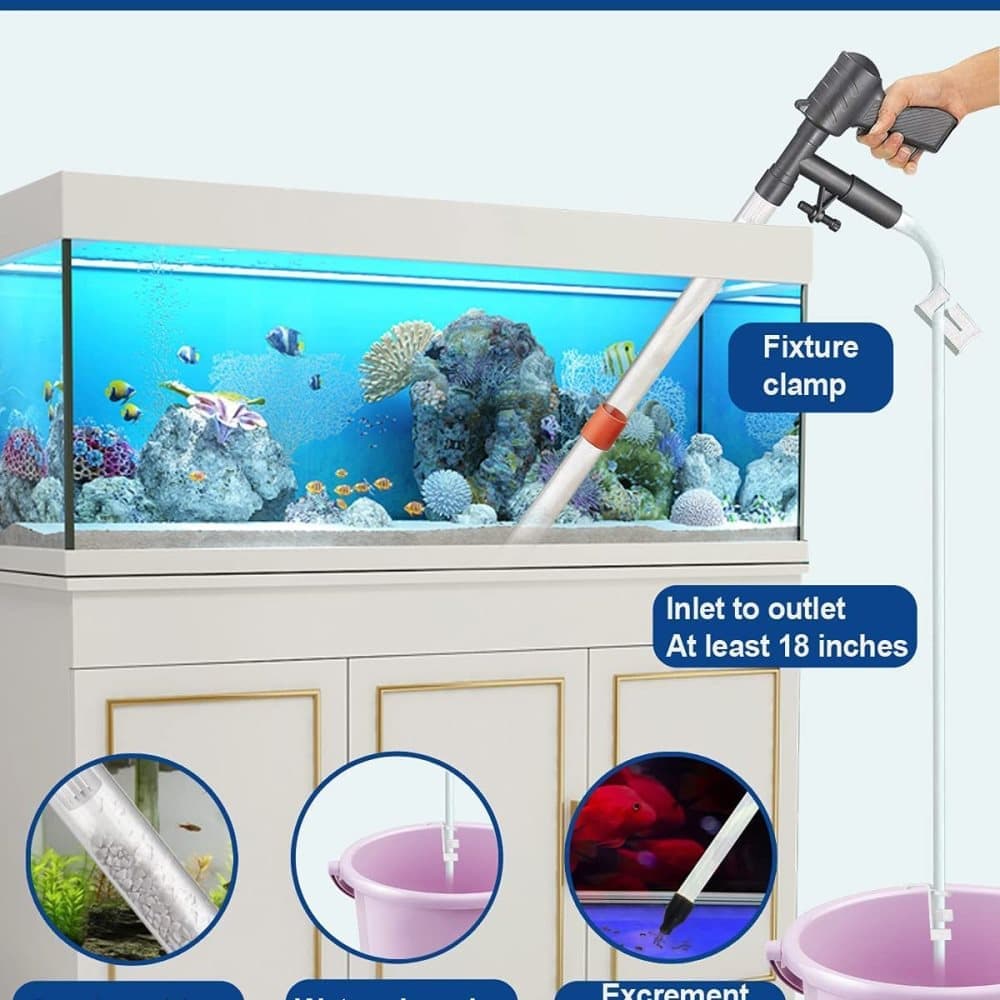 Aquarium Bottom Cleaner Set for Fish Tank, Effective Sand Cleaner, Compatible with Aquariums