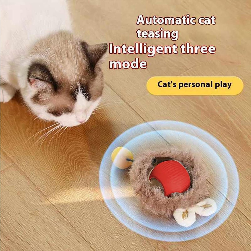 Electric Cat Ball Toy – Automatic Rolling Smart Interactive Cat Play Ball for Indoor Cats, Fast Rolling on Carpet