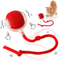 Electric Cat Ball Toy – Rechargeable Automatic Rolling Smart Ball, Interactive Cat Toy for Indoor Cats – Red