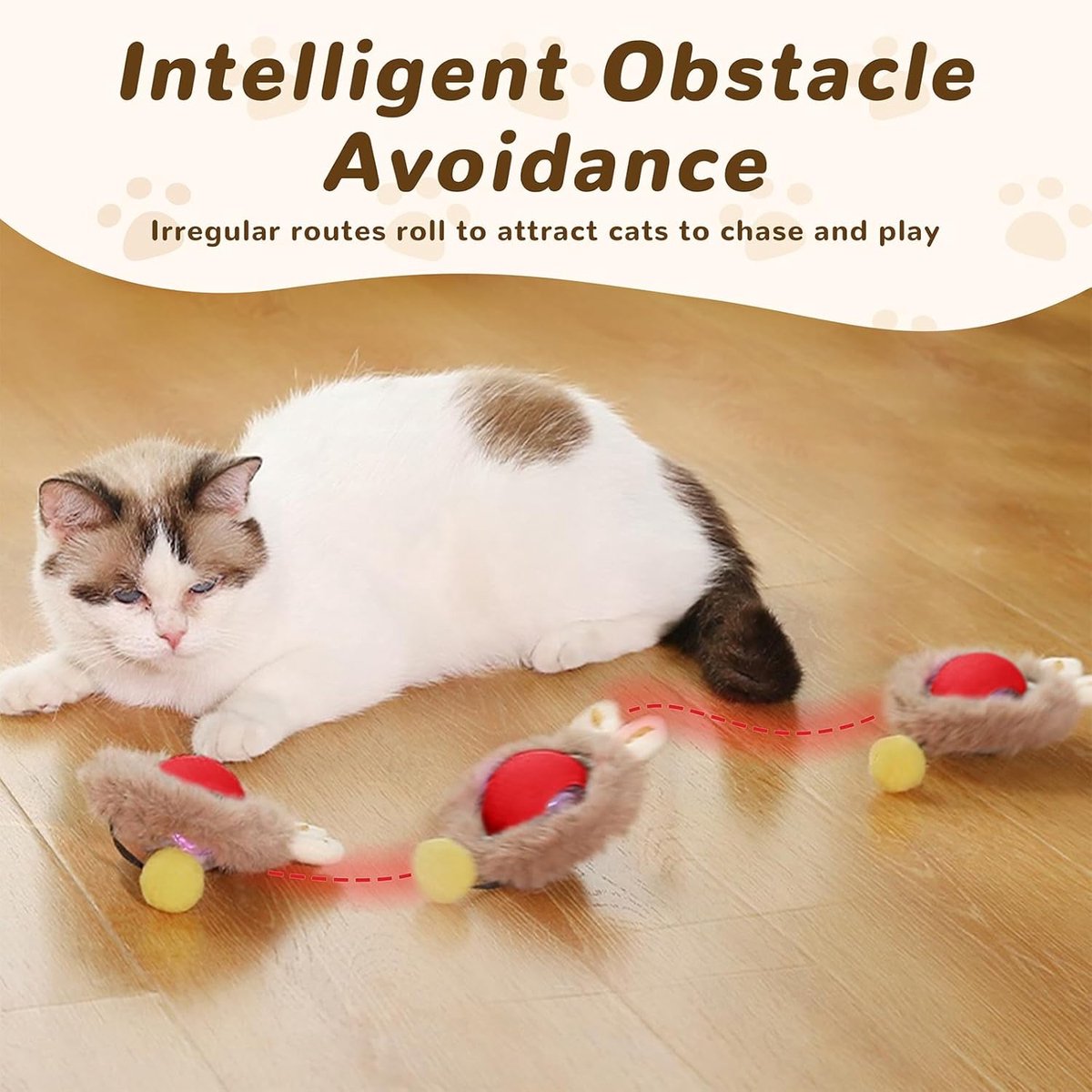 Interactive Electric Cat Ball Toy – Automatic Moving & Rolling Smart Ball for Indoor Cats, Self-Play & Exercise