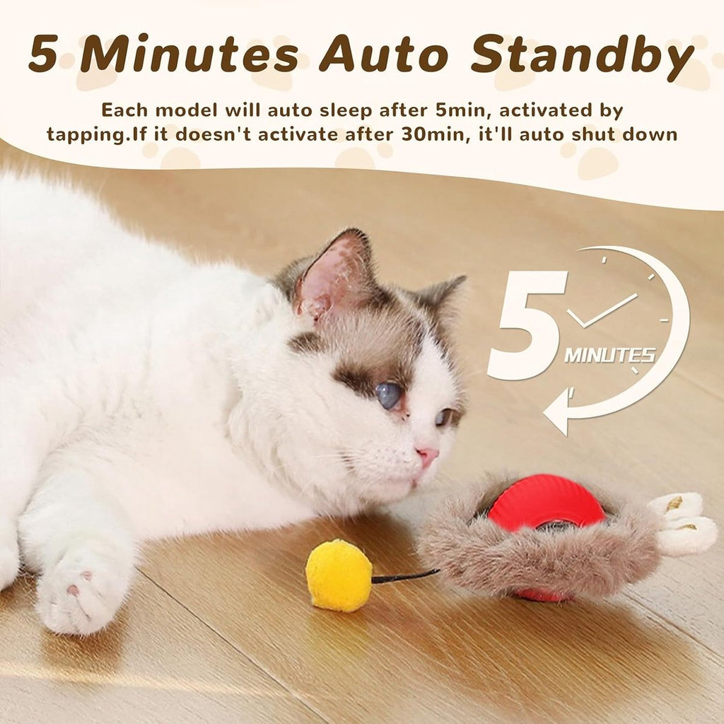 Interactive Electric Cat Ball Toy – Automatic Moving & Rolling Smart Ball for Indoor Cats, Self-Play & Exercise