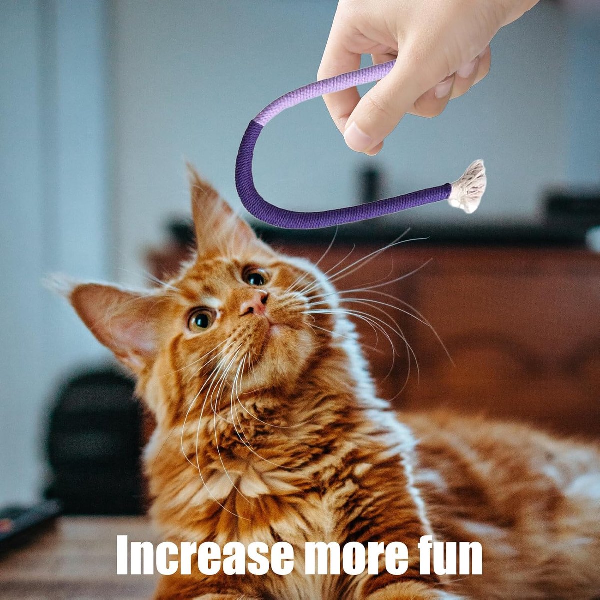 3-Piece Cotton Cat Chew Rope Toys – Soft Interactive Teething & Dental Care Toys for Adult Cats & Kittens, 70cm