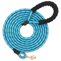 Nylon Strong Dog Rope Lead Reflective Training Dog Leash with Soft Handle 5-20 FT Long Aqua Blue (Dia:0.5" 5FT)