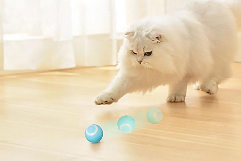 2PCS Interactive Smart Cat Toy Automatic Rolling Cat Ball Self-Moving Kitten Toys