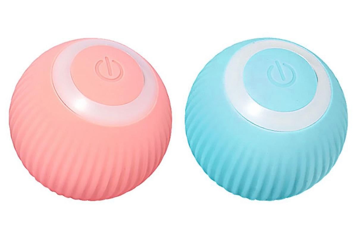2PCS Interactive Smart Cat Toy Automatic Rolling Cat Ball Self-Moving Kitten Toys