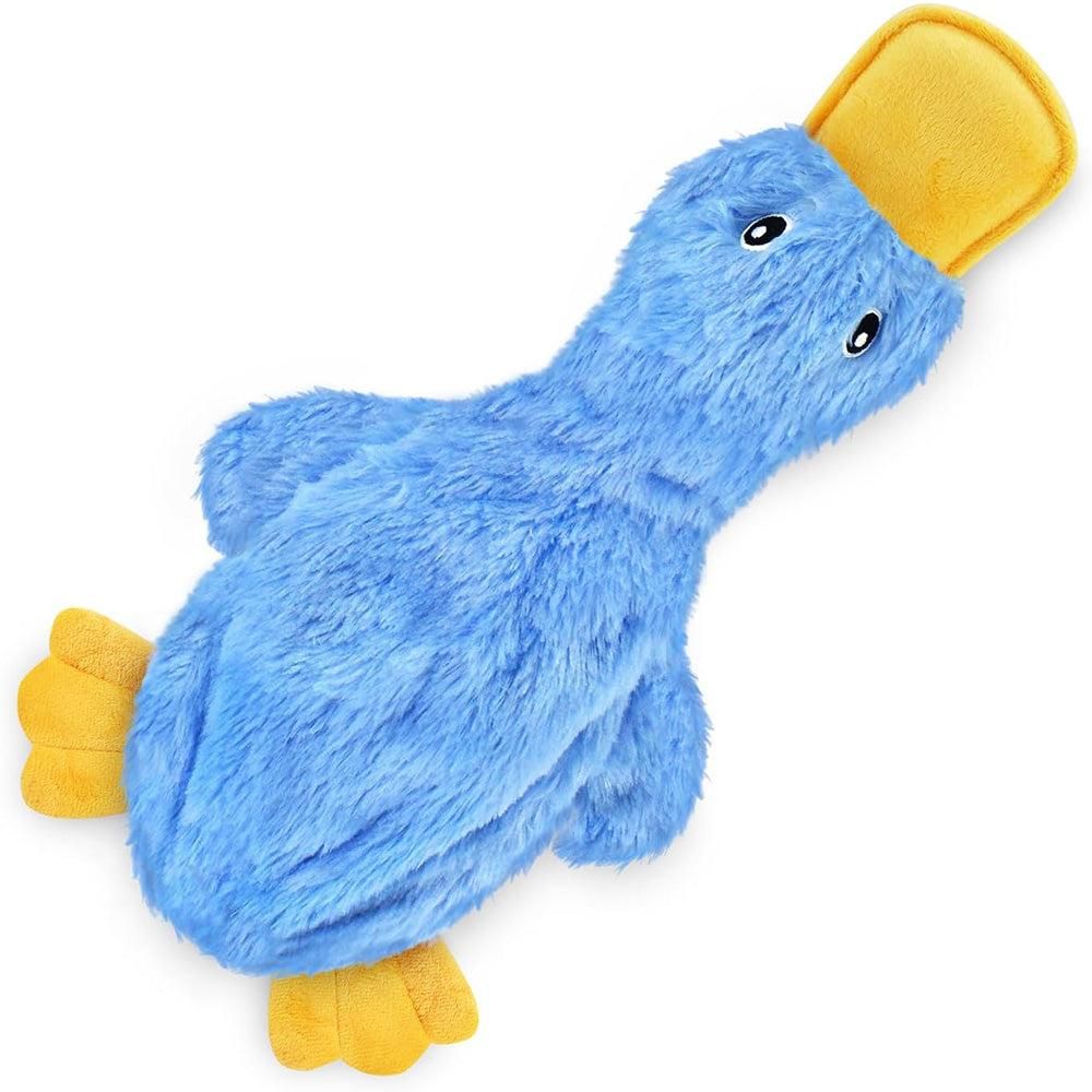 Interactive Plush Duck Dog Toy - Chew Toy for Small Dogs Blue