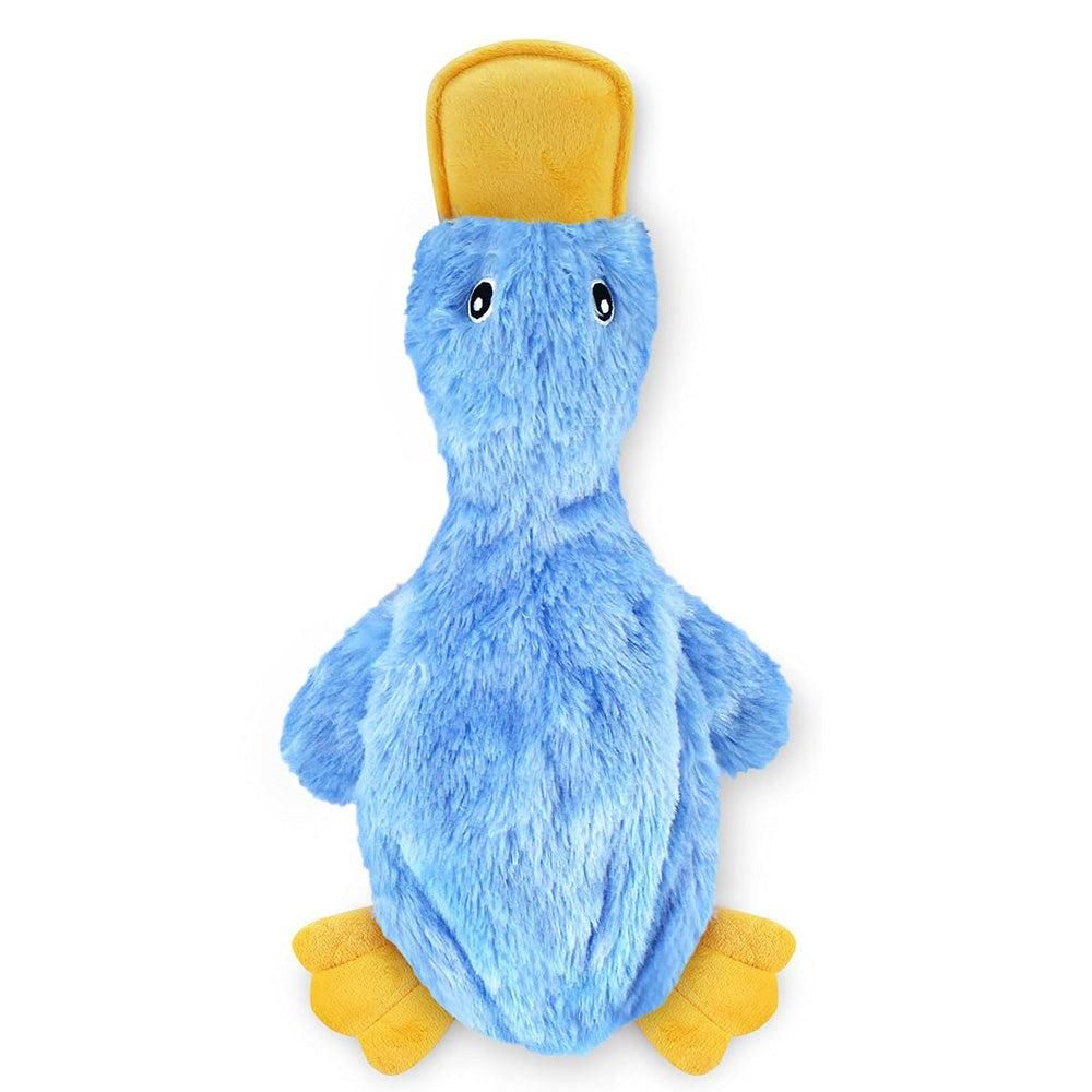 Interactive Plush Duck Dog Toy - Chew Toy for Small Dogs Blue