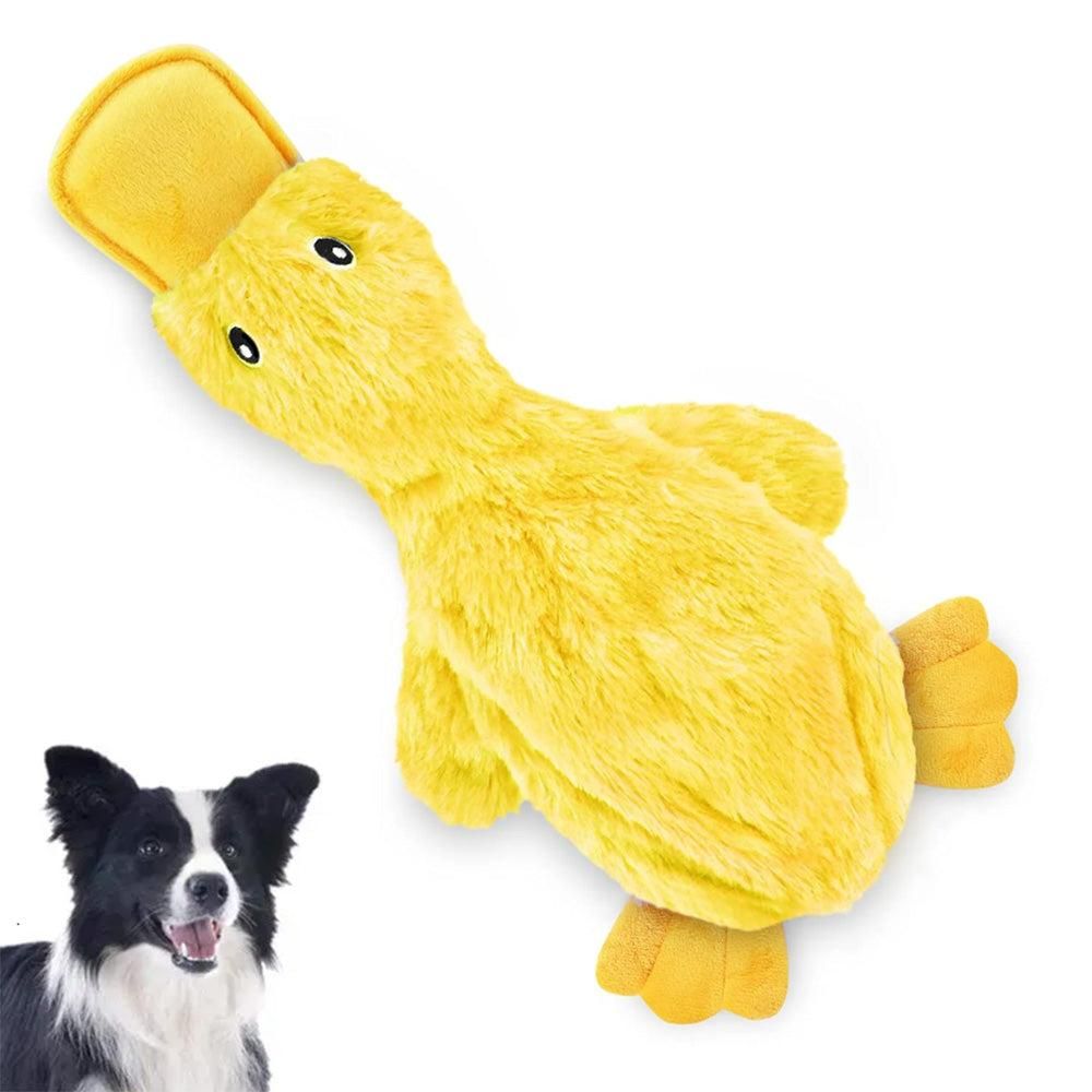 Interactive Plush Duck Dog Toy - Chew Toy for Small Dogs Blue