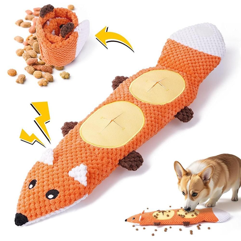 Dog Toys for Aggressive Chewers Dog Toys with Squeaker for Boredom and Teething Orange
