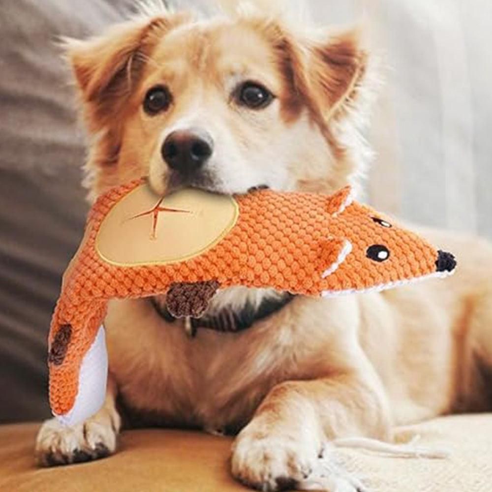 Dog Toys for Aggressive Chewers Dog Toys with Squeaker for Boredom and Teething Orange