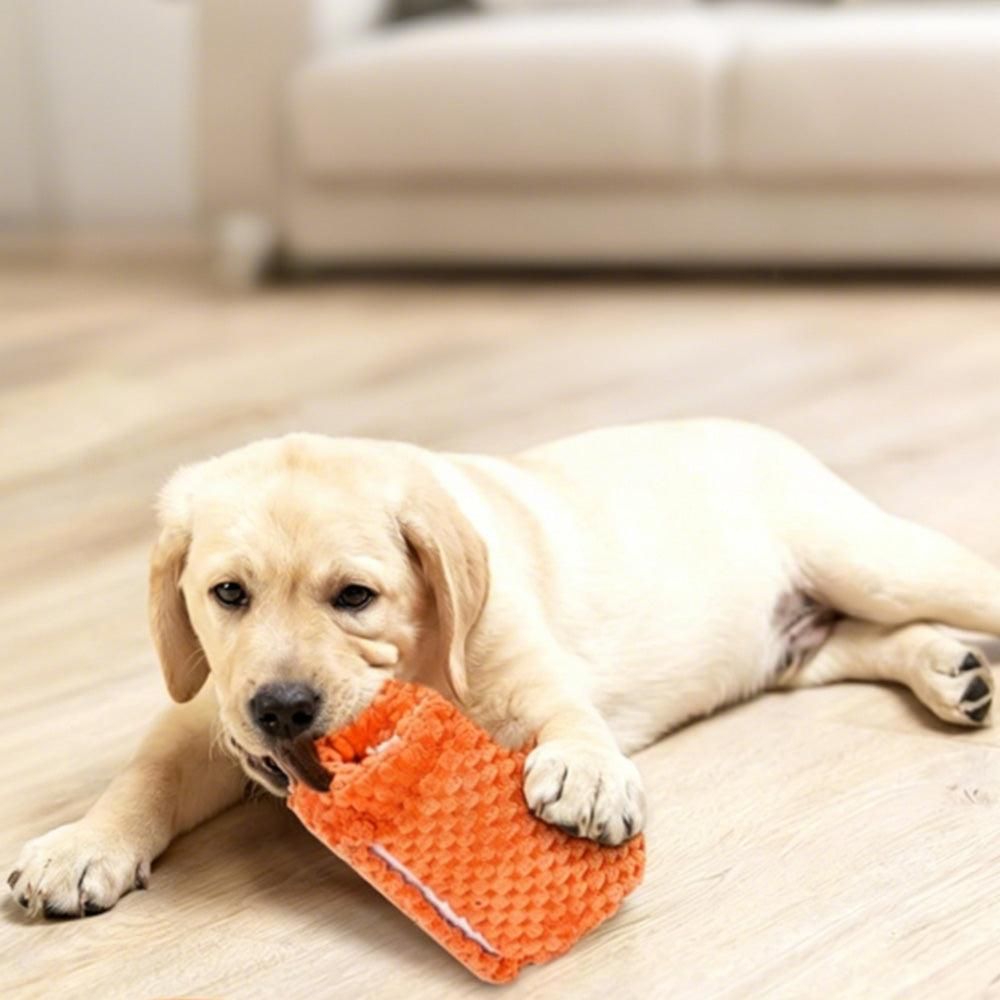 Dog Toys for Aggressive Chewers Dog Toys with Squeaker for Boredom and Teething Orange