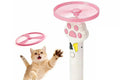 Cat Toy Disc Launcher Cat Fetch Toy Cat Disc Launcher with Lights-White
