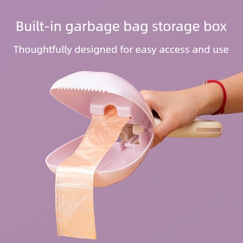 Portable Dog Poop Pickup Tool for Outdoor Walks-purple