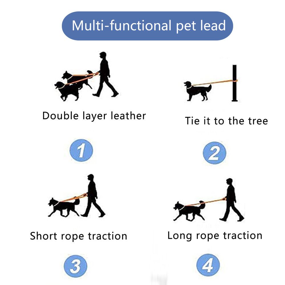 Roommate Dog Leash PVC Double Hook 1.8m Blue 1.8m*15mm