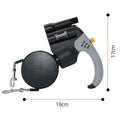 Dual-Head Retractable Dog Leash with LED Flashlight, Waste Bag Dispenser, 360° Tangle-Free Control & Reflective Webbing – Black-Gray