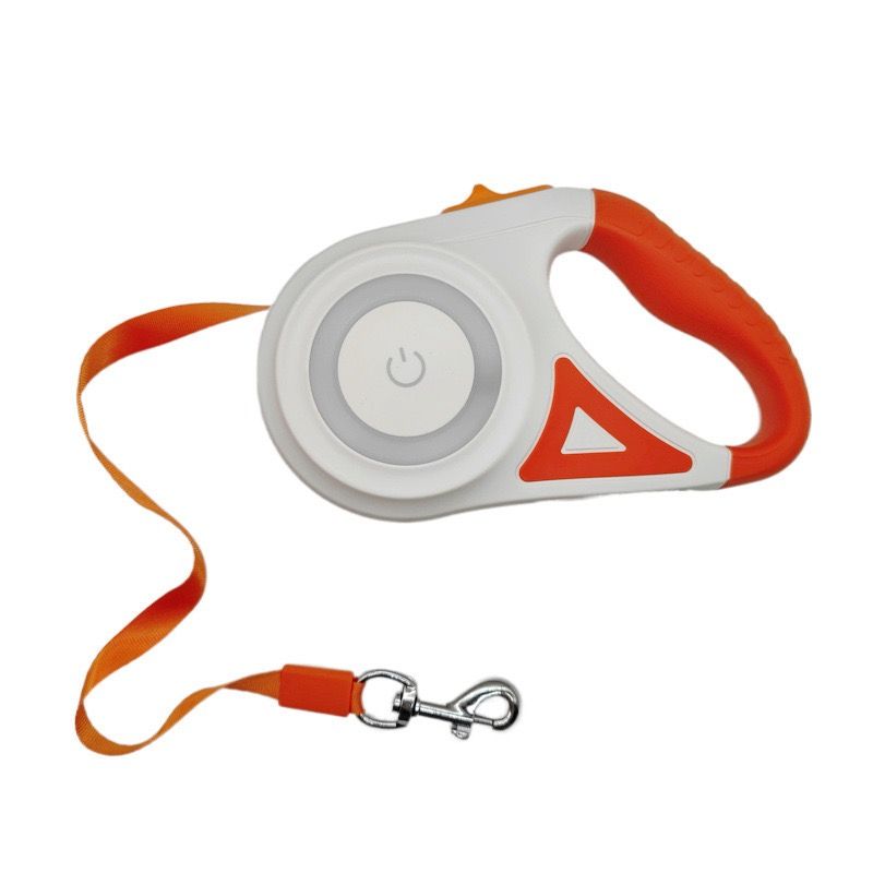 Illuminated Retractable Dog Leash with Touch-Control Brake, RGB Light & Anti-Slip Handle – Mint, 5M (16.4ft)