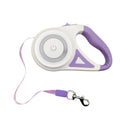 Illuminated Retractable Dog Leash with Touch-Control Brake, RGB Light & Anti-Slip Handle – Purple, 5M (16.4ft)