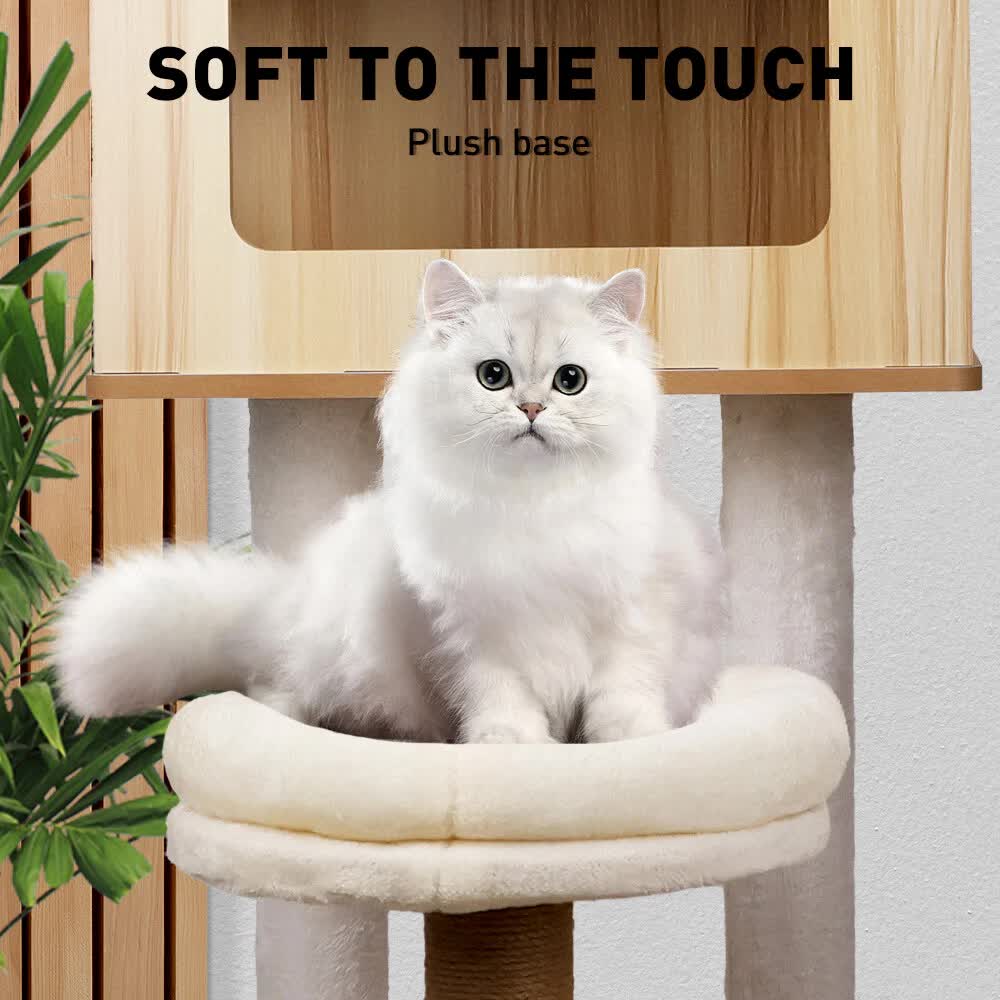 VaKa 1.42M Cat Tree Tower Scratching Post Scratcher Cats Condo House Bed Furniture
