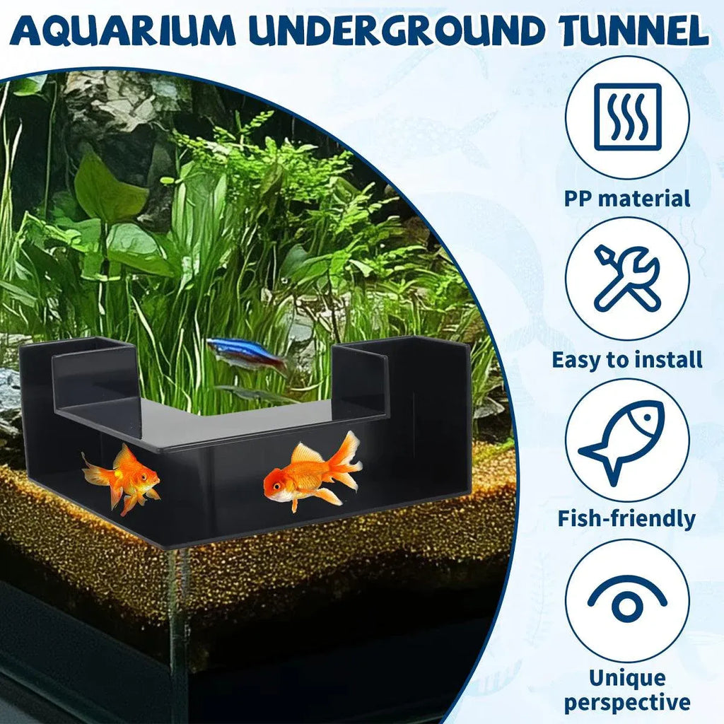 Fish Tank Landscaping Aquarium Underground Tunnel Decoration for Fish Habitat