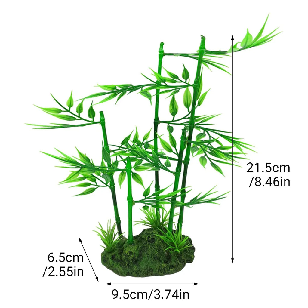 Aquarium Simulation Bamboo Decor Fish Tank Background Decoration