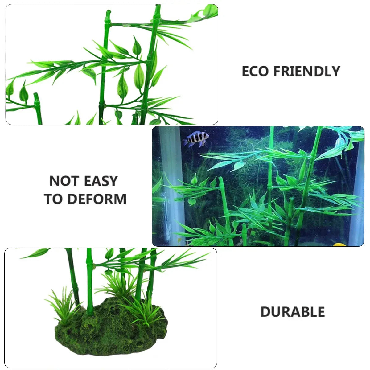 Aquarium Simulation Bamboo Decor Fish Tank Background Decoration