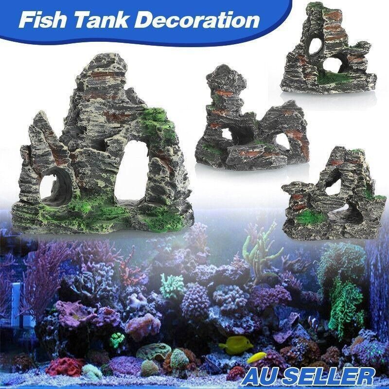 Aquarium Rockery Landscaping Cave Mountain View Decoration Ornament Fish Tank - GS1003