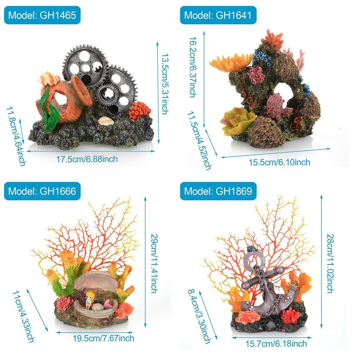 Aquarium Resin Coral Decorations for Fish Tank Marine Simulation Micro Landscape - GH1666