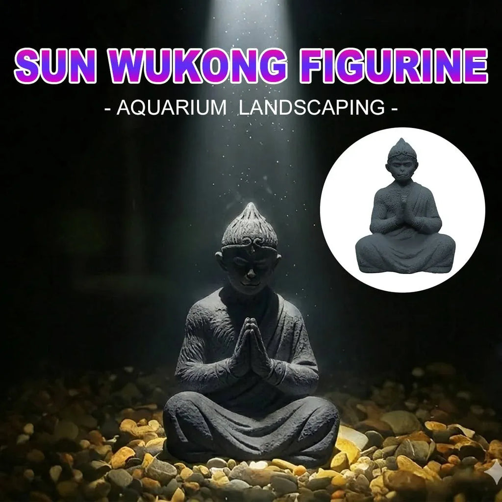 Sun Wukong Resin Figurine Aquarium Tank Ornament Decor