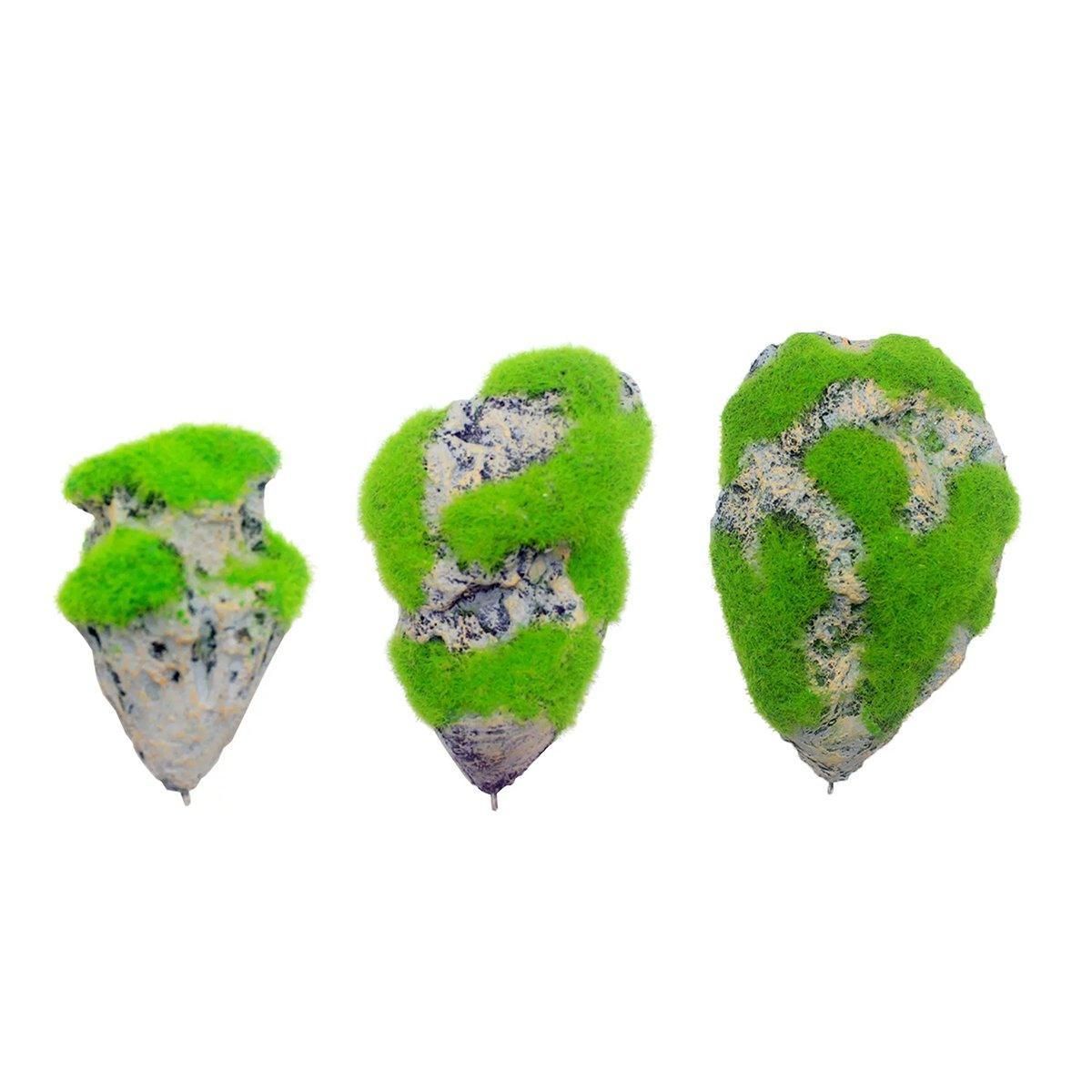 Artificial Floating Stone Pumice with Moss Aquarium Decoration Aquatic Landscape - L