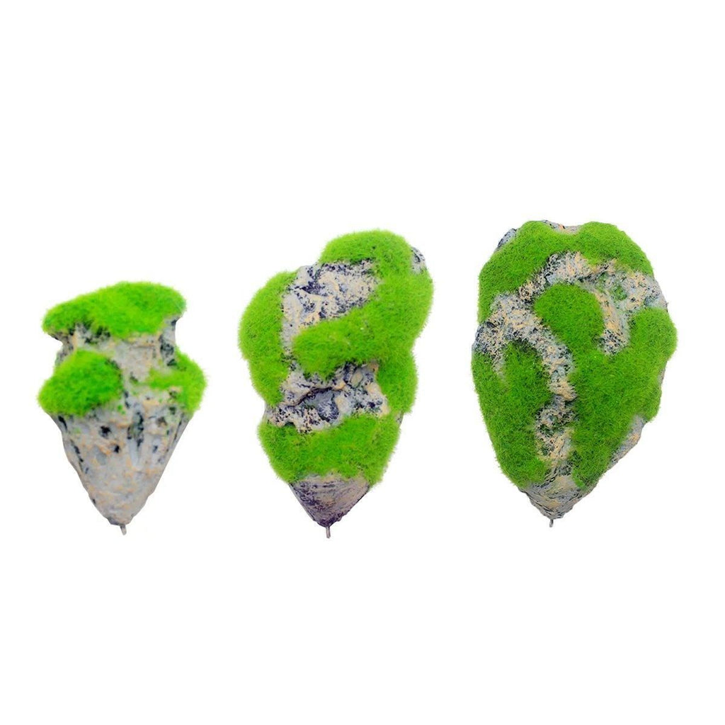 Artificial Floating Stone Pumice with Moss Aquarium Decoration Aquatic Landscape - M