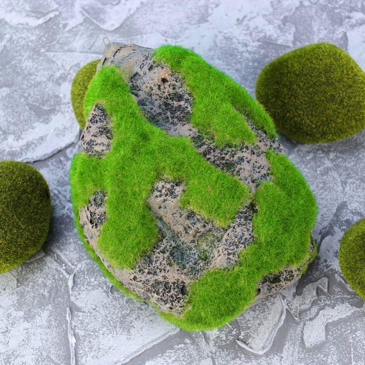Artificial Floating Stone Pumice with Moss Aquarium Decoration Aquatic Landscape - M