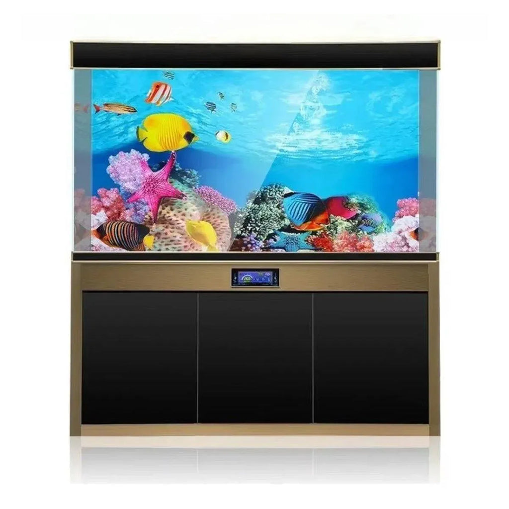 Aquarium Background Fish Tank Wallpaper Double Sided Decoration Sticker Paper - A-50cmx102cm