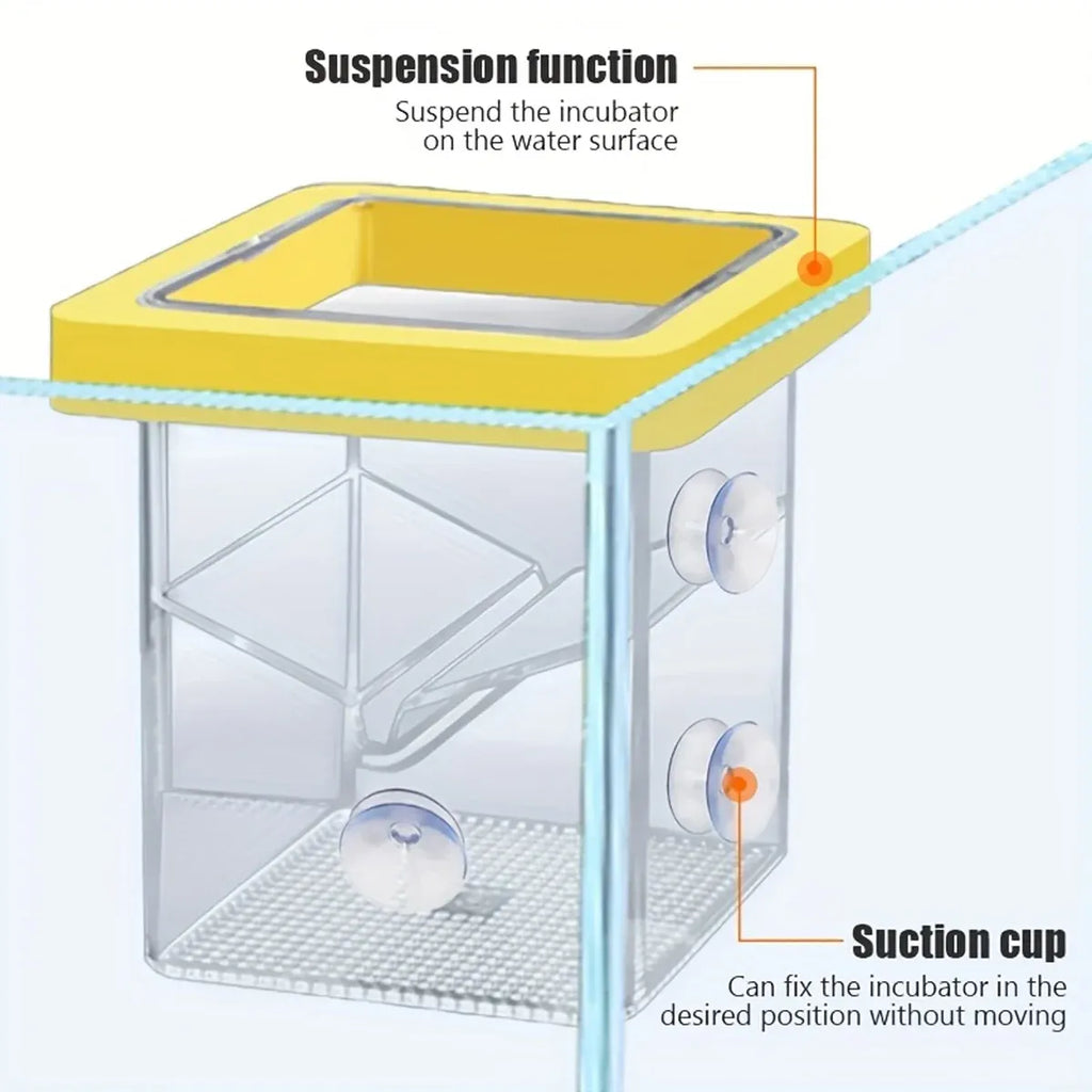 Fish Tank Breeding Box Floating Isolation Incubator Hatching Box for Aquarium