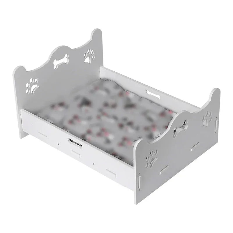 Wooden Cat Bed White Wooden Cat Bed Pet Cat and Dog Bed Comfortable Durable