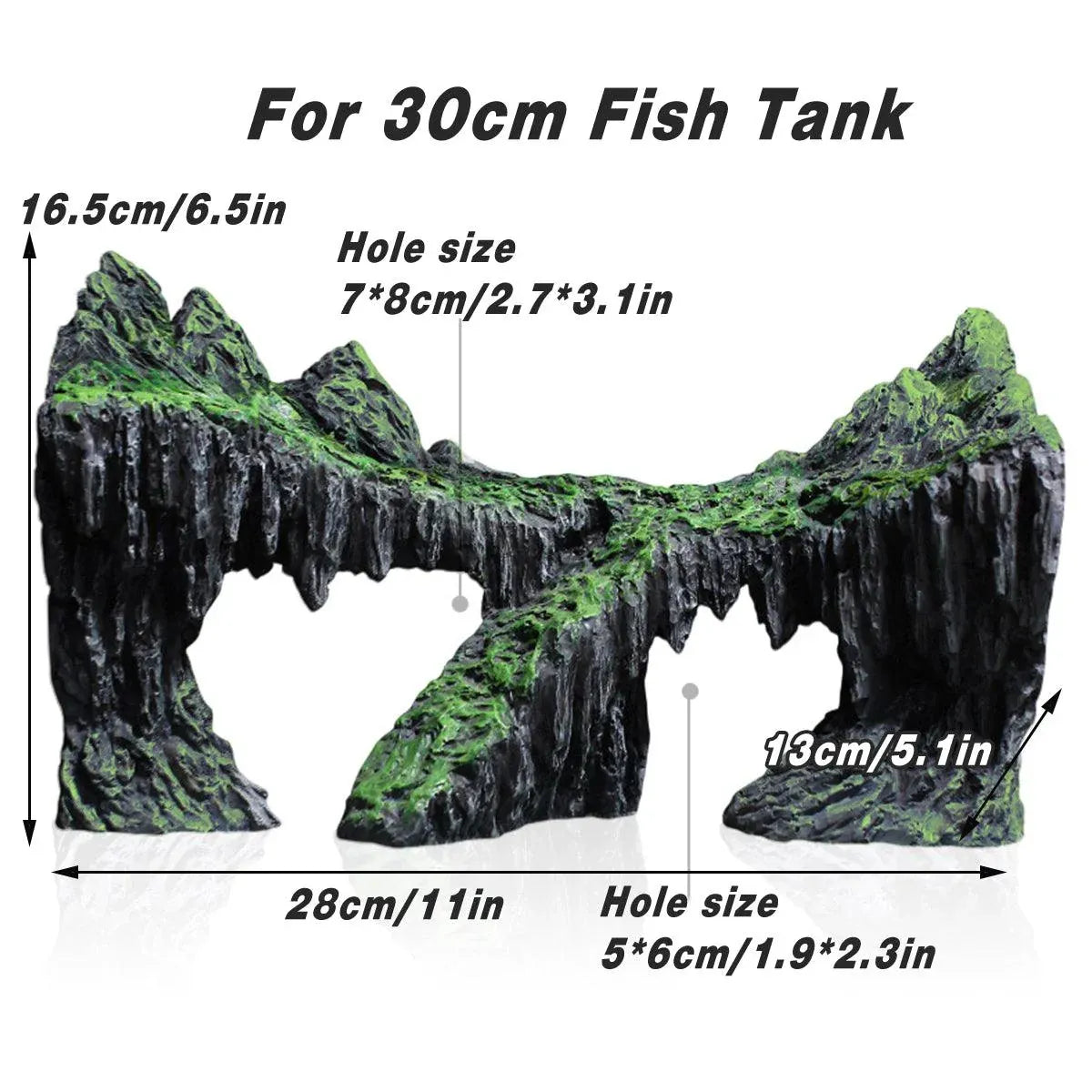 Resin Decorative Ornaments for Fish Tank Aquascape Aquarium Decoration Supplies - For 30cm Fish Tank